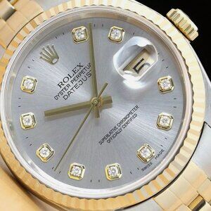 Factory Men's Two Tone 18kt Diamond Yellow Watch